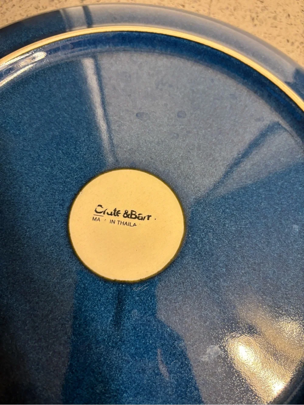 Crate & Barrel Blue Dinner Plates - Set of 2